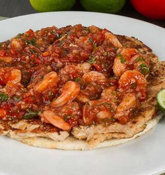 Cañon con camarones al Ceviche
